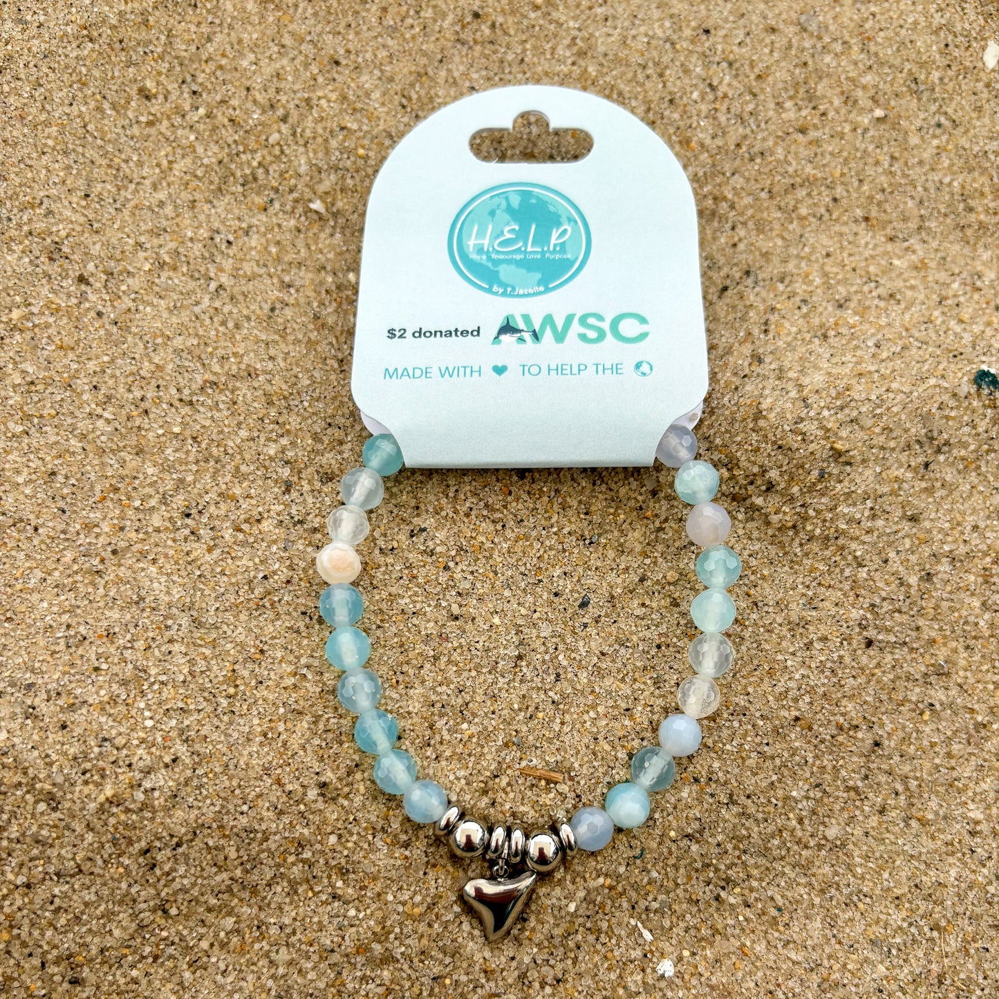 T.Jazelle H.E.L.P. X AWSC Shark Tooth Bracelet