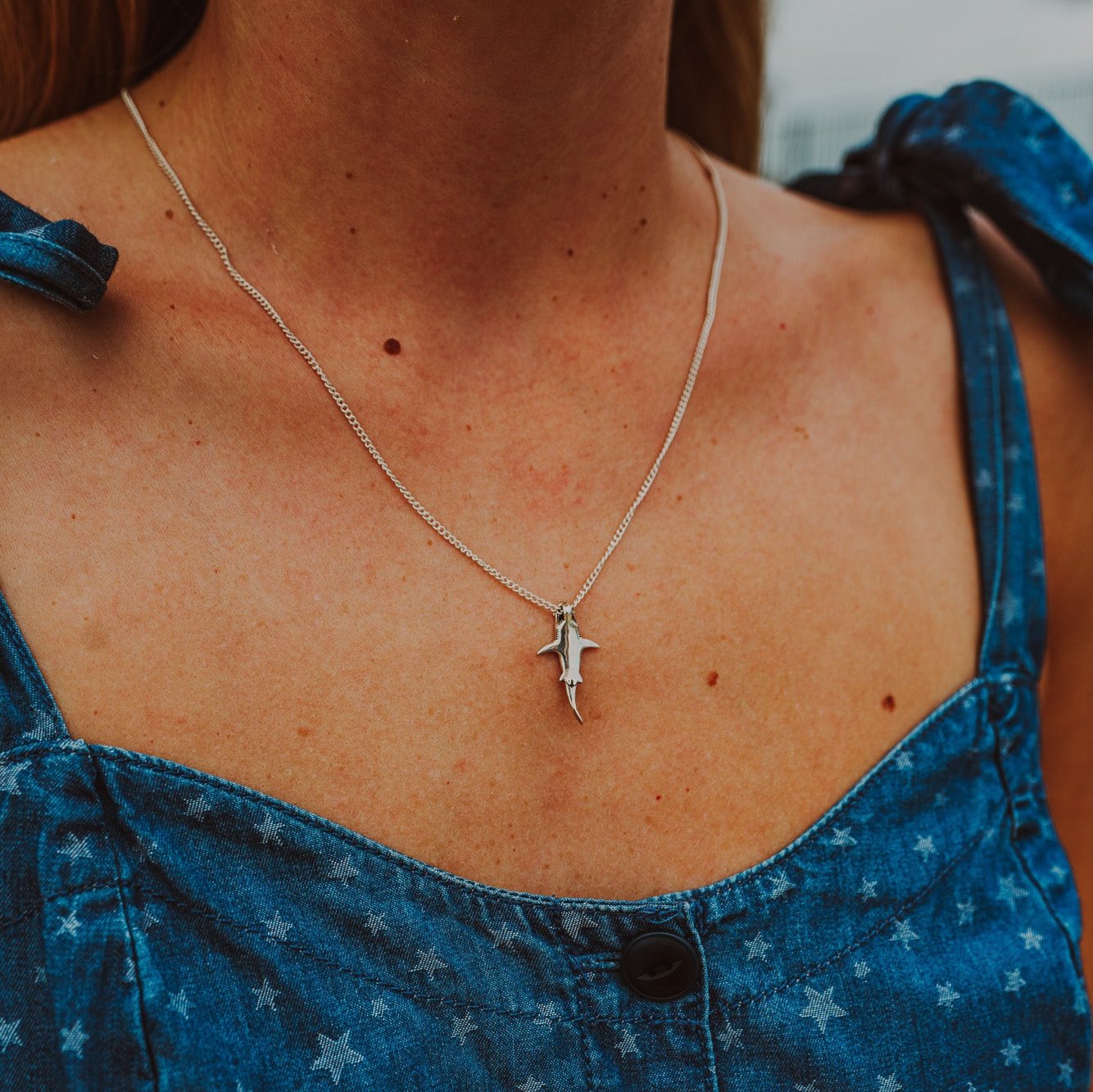 Cape Clasp Great White Shark Necklace