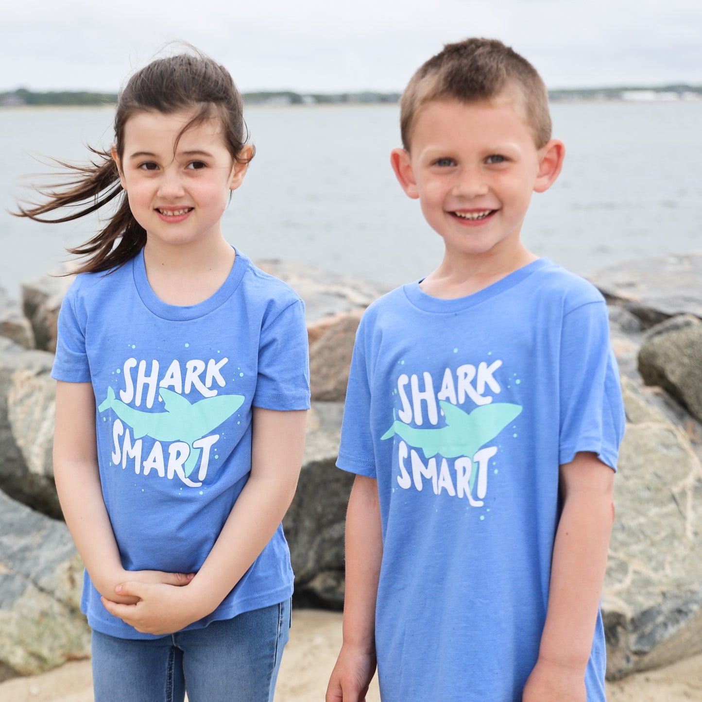 Youth Blue Shark Smart Short Sleeve Tee